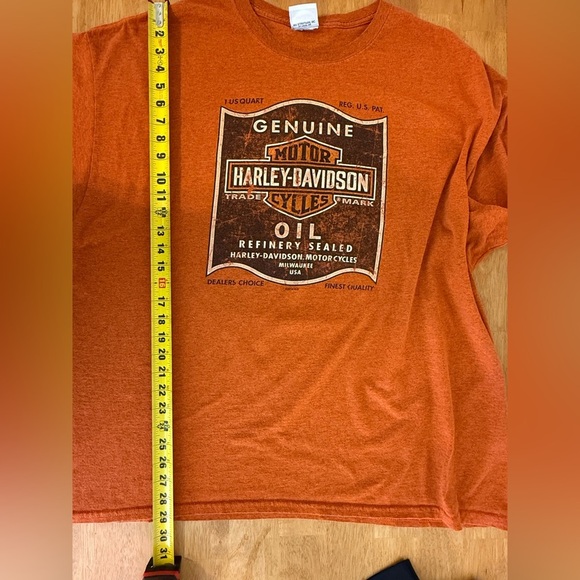 Harley-Davidson T-Shirt Mens 2XL Beartooth Pass Montana Motorcycle Orange Cotton - Picture 8 of 8